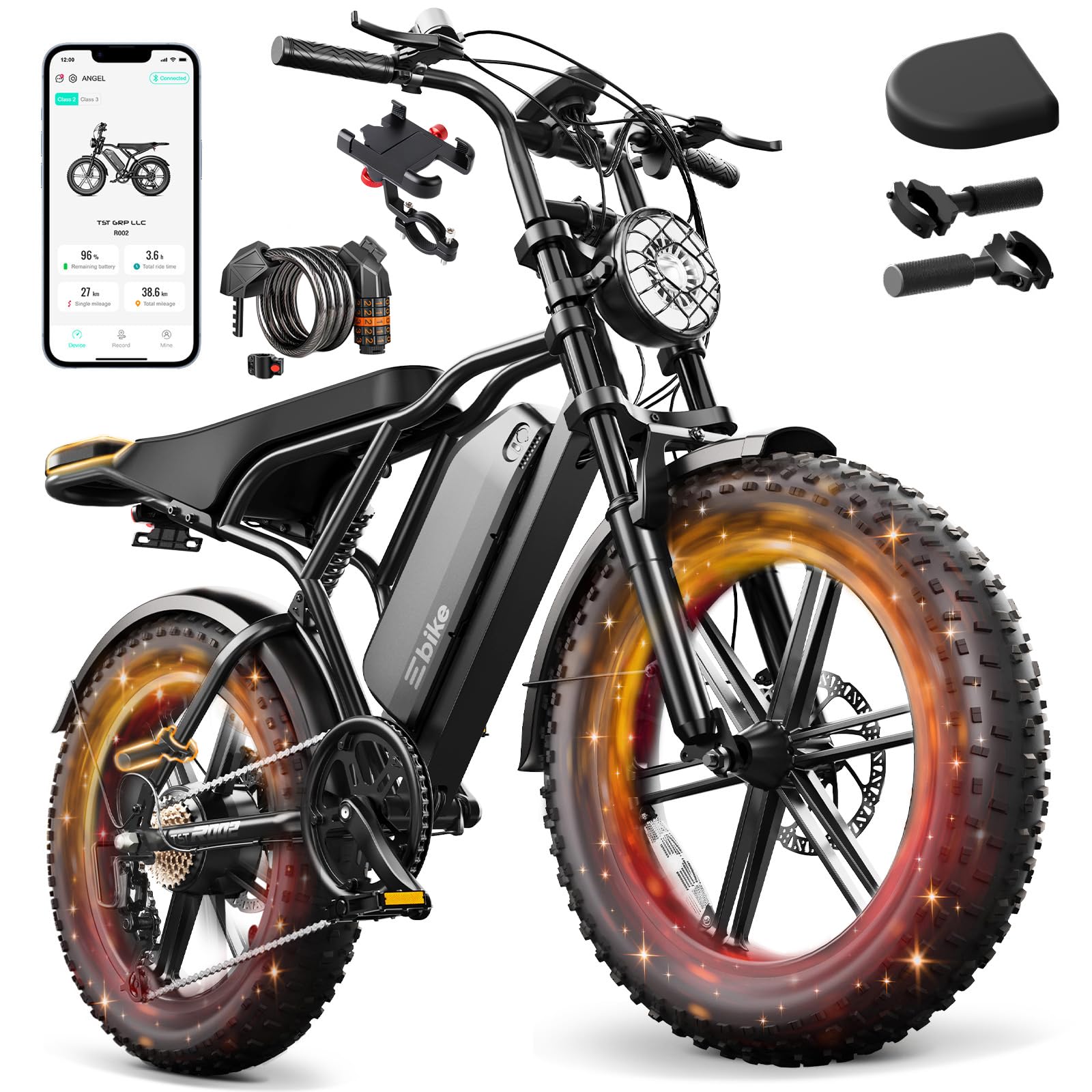 48V 1500W Rear Hub Motor With Battery - LIMITE lithiumbatterij, 48V, 750W/1500W, achterwielmotor, schijfrem,