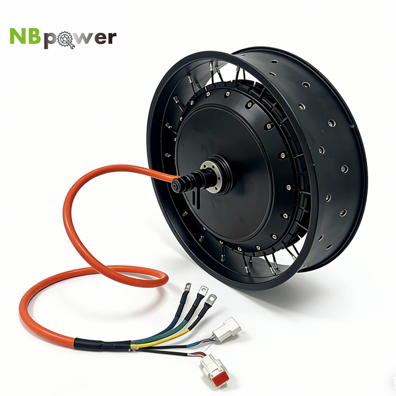 72V 8000W Brushless Hub Motor - NBpower/QS 273 40H 48-96v, nominale spanning