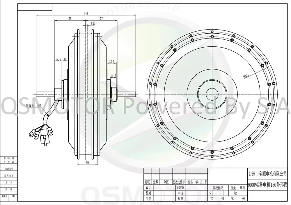 QSMotor QS273 V3 40H BLDC naaf - 12000W Electric Motorcycle Hub Motor recensie en prijs